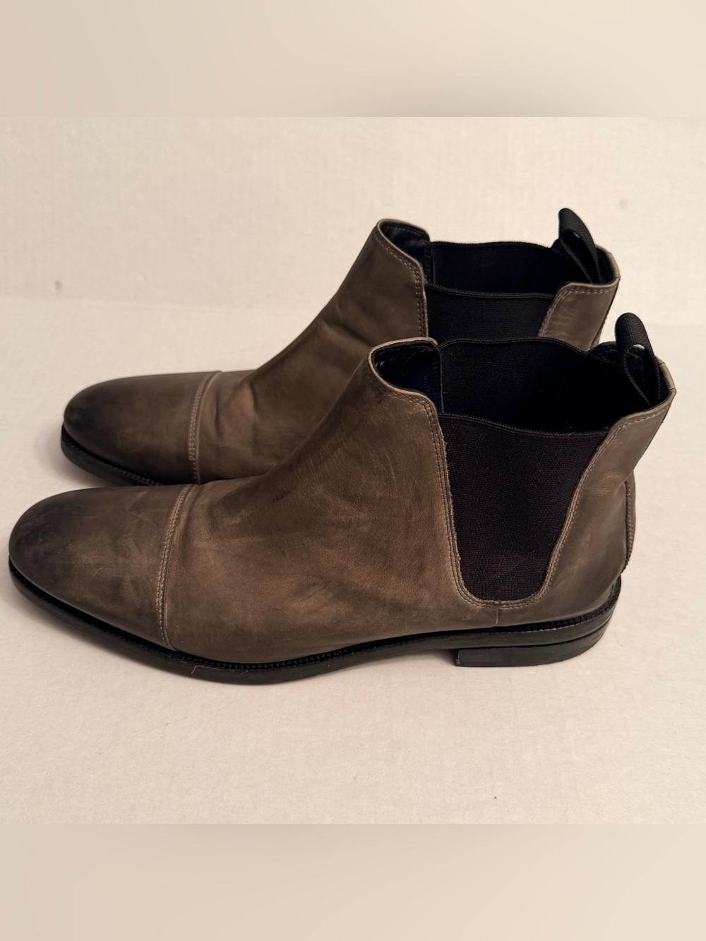 Cole Haan Men's Size 10.5 Wagner Grand Chelsea Ankle Boot Olive Green Leather